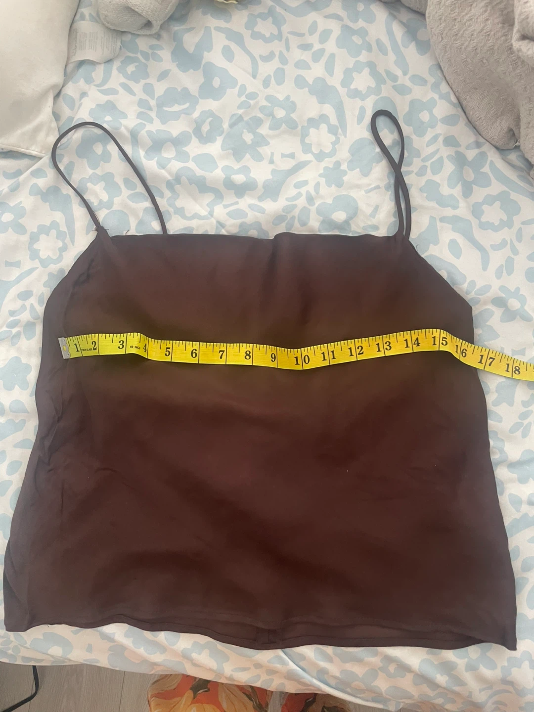 ZARA Brown Button-Front Cami Top - Medium