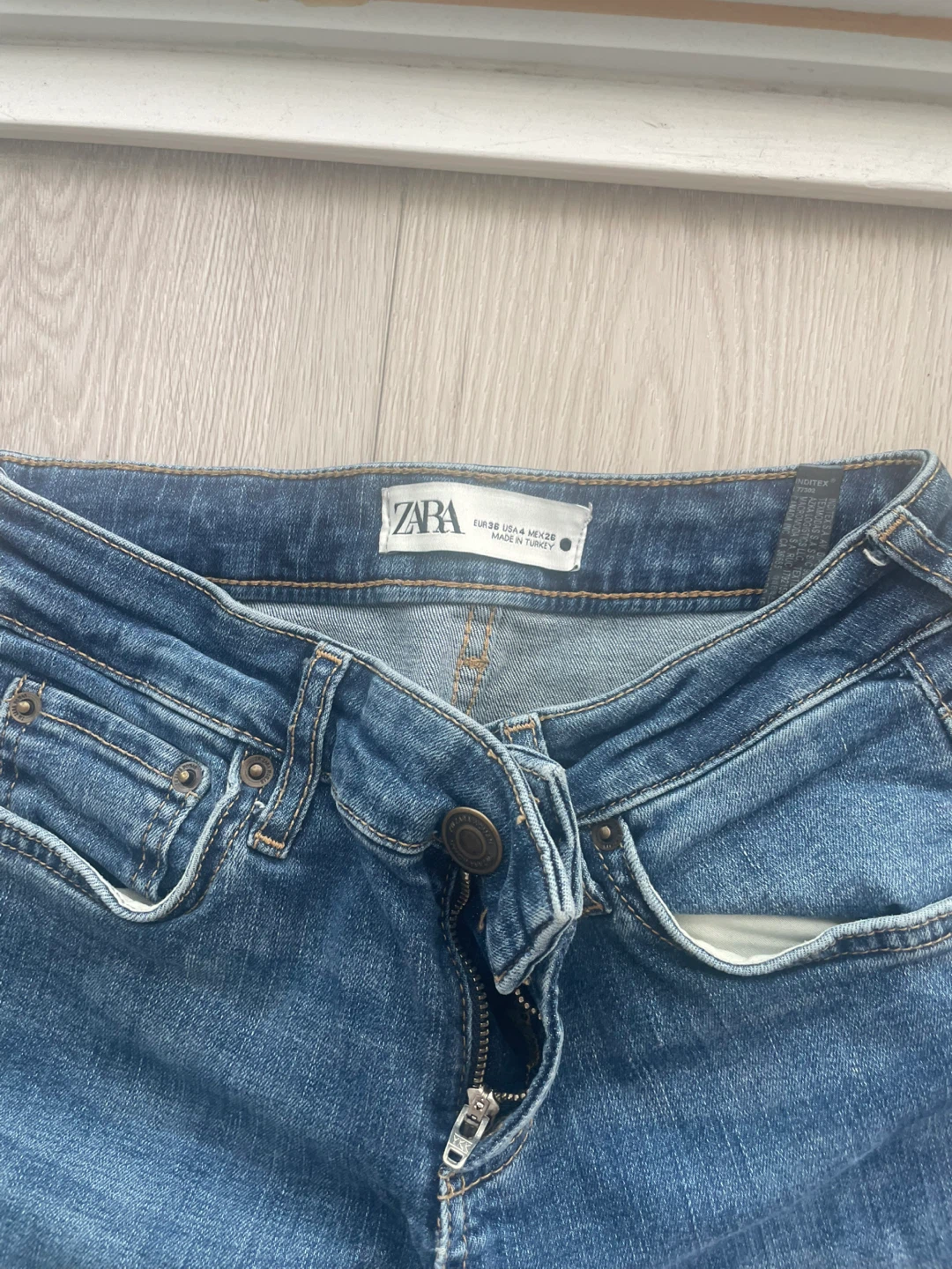 ZARA Blue Denim Jeans Women's Size US 4 EUR 36 - photo 3