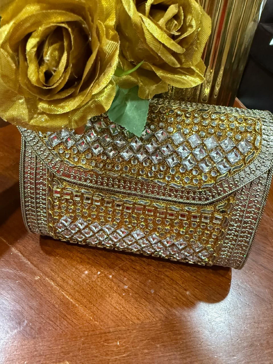 Gold & Silver Embellished Clutch