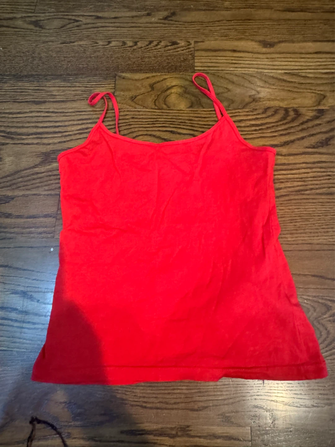 Red Spaghetti Strap Camisole Tank Top