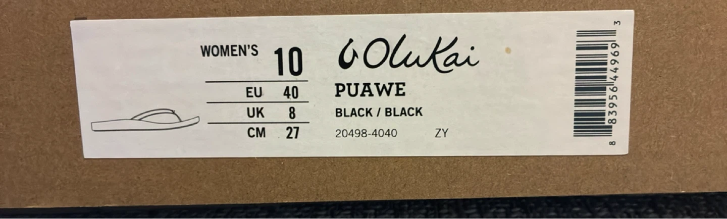 New OluKai Puawe Women's Flip Flops Size 10 Black - photo 5