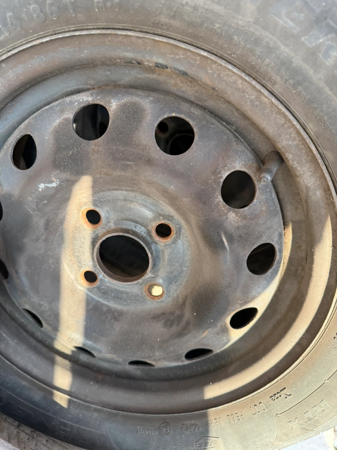 Set of 4 Tires and Hubcaps