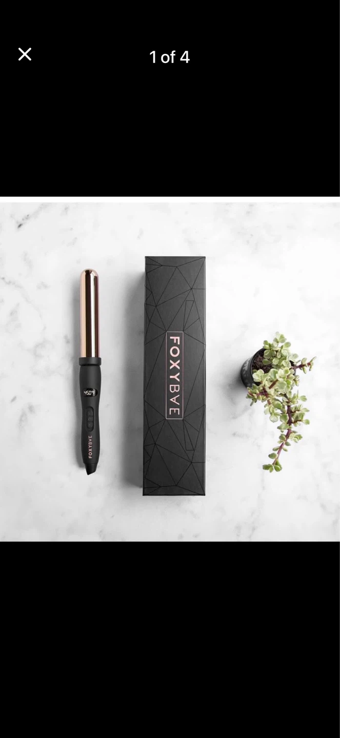New - FoxyBae Rose Gold Marble 32mm Curling Wand - photo 2