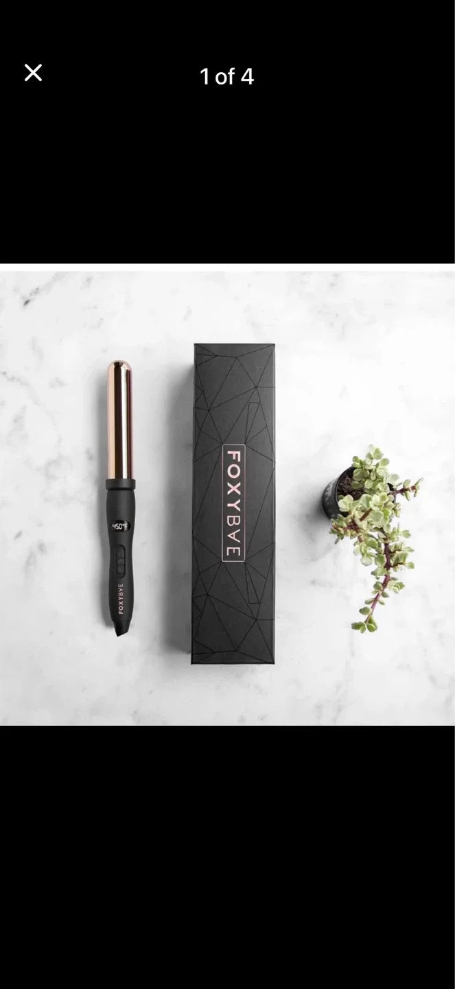 New - FoxyBae Rose Gold Marble 32mm Curling Wand - photo 2
