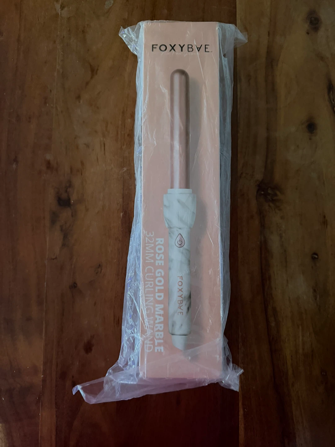 New - FoxyBae Rose Gold Marble 32mm Curling Wand - photo 3