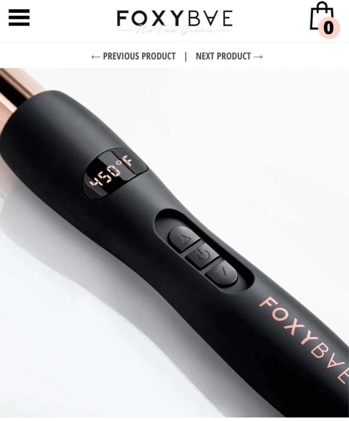New - FoxyBae Rose Gold Marble 32mm Curling Wand