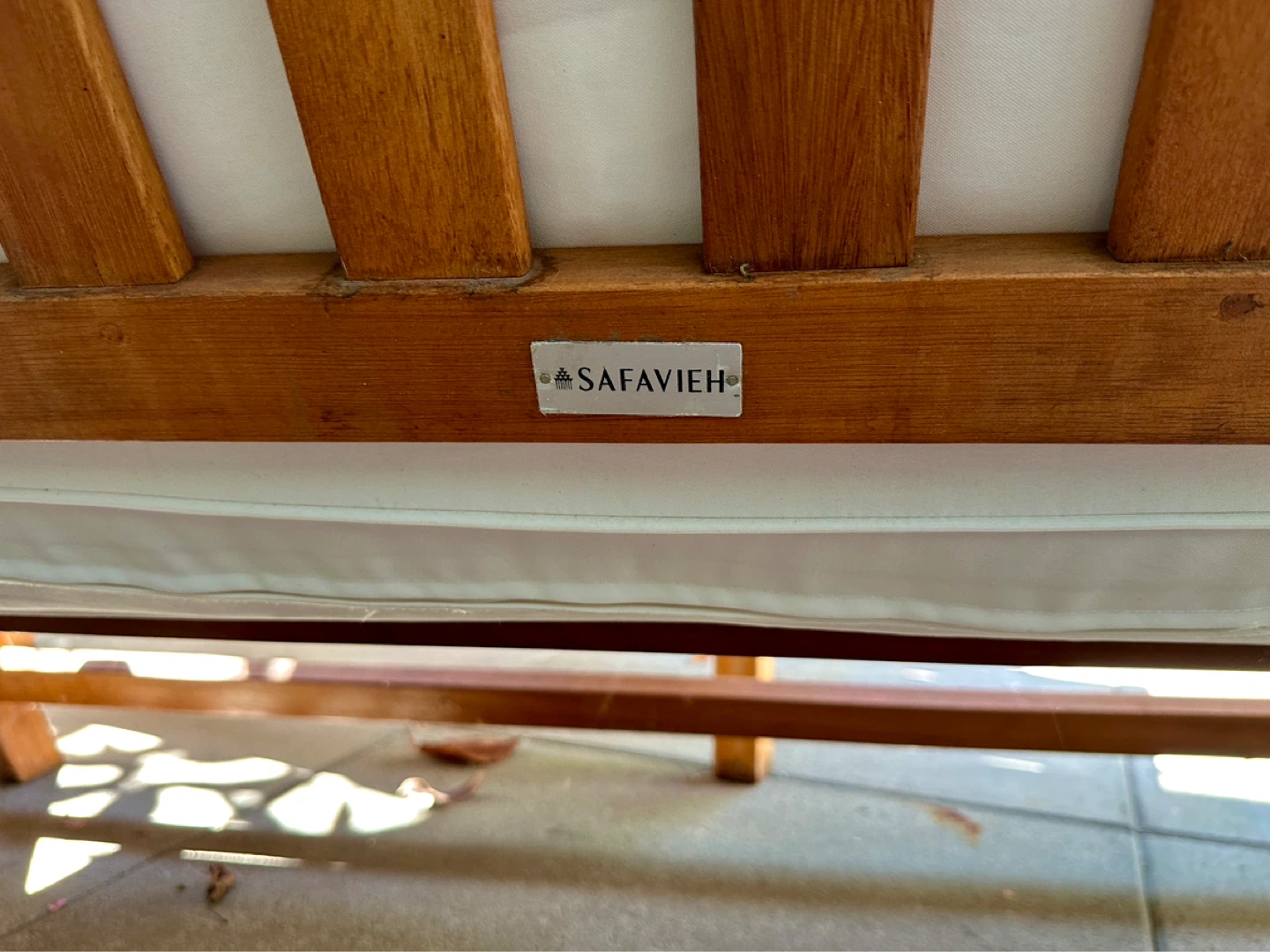 Cute 4-piece patio set — teak frame, needs cleaning - photo 2