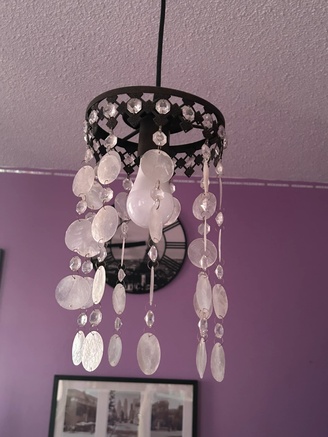 Beaded Pendant Light Fixture #freecycle - photo 2