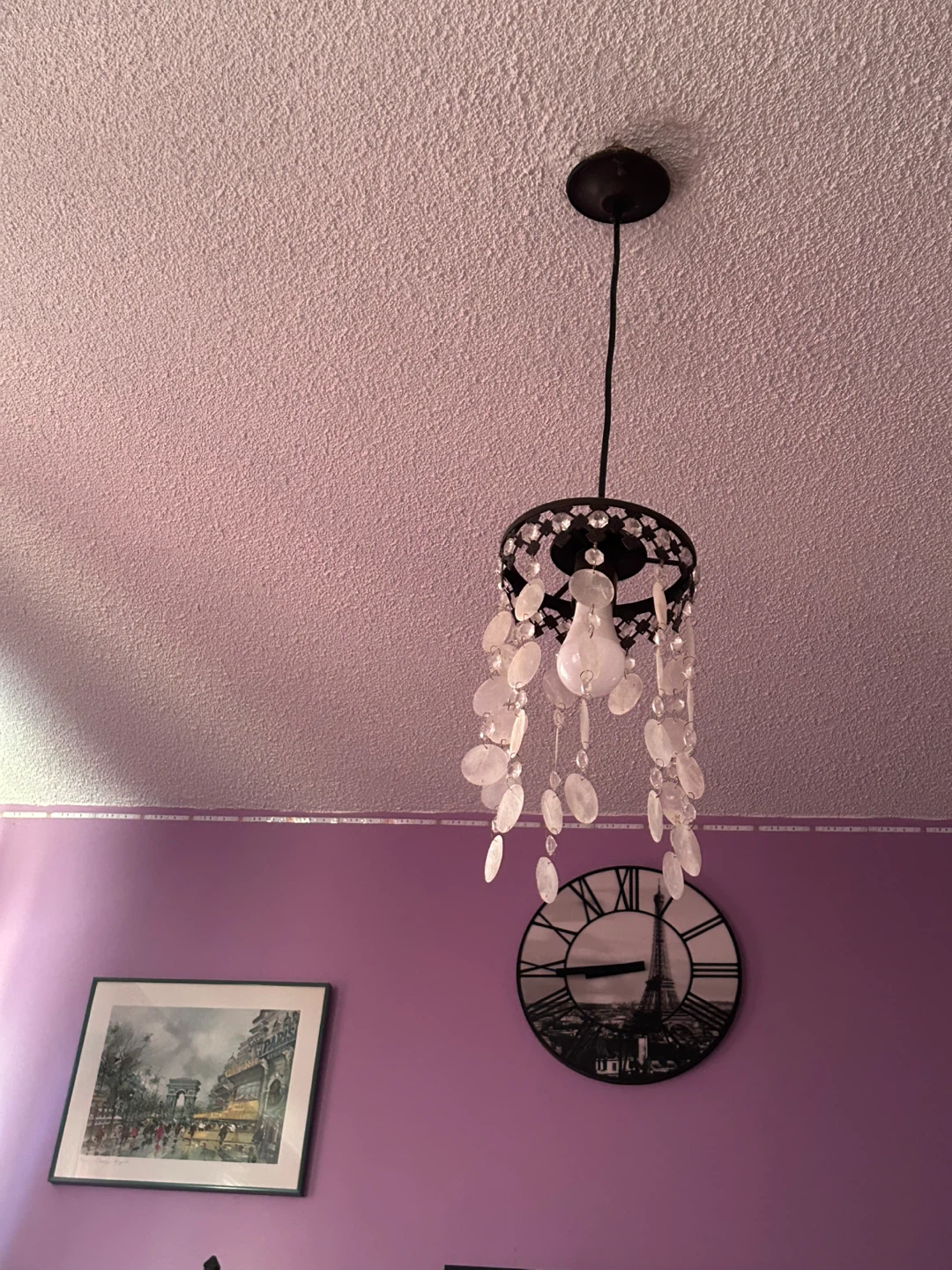 Beaded Pendant Light Fixture #freecycle
