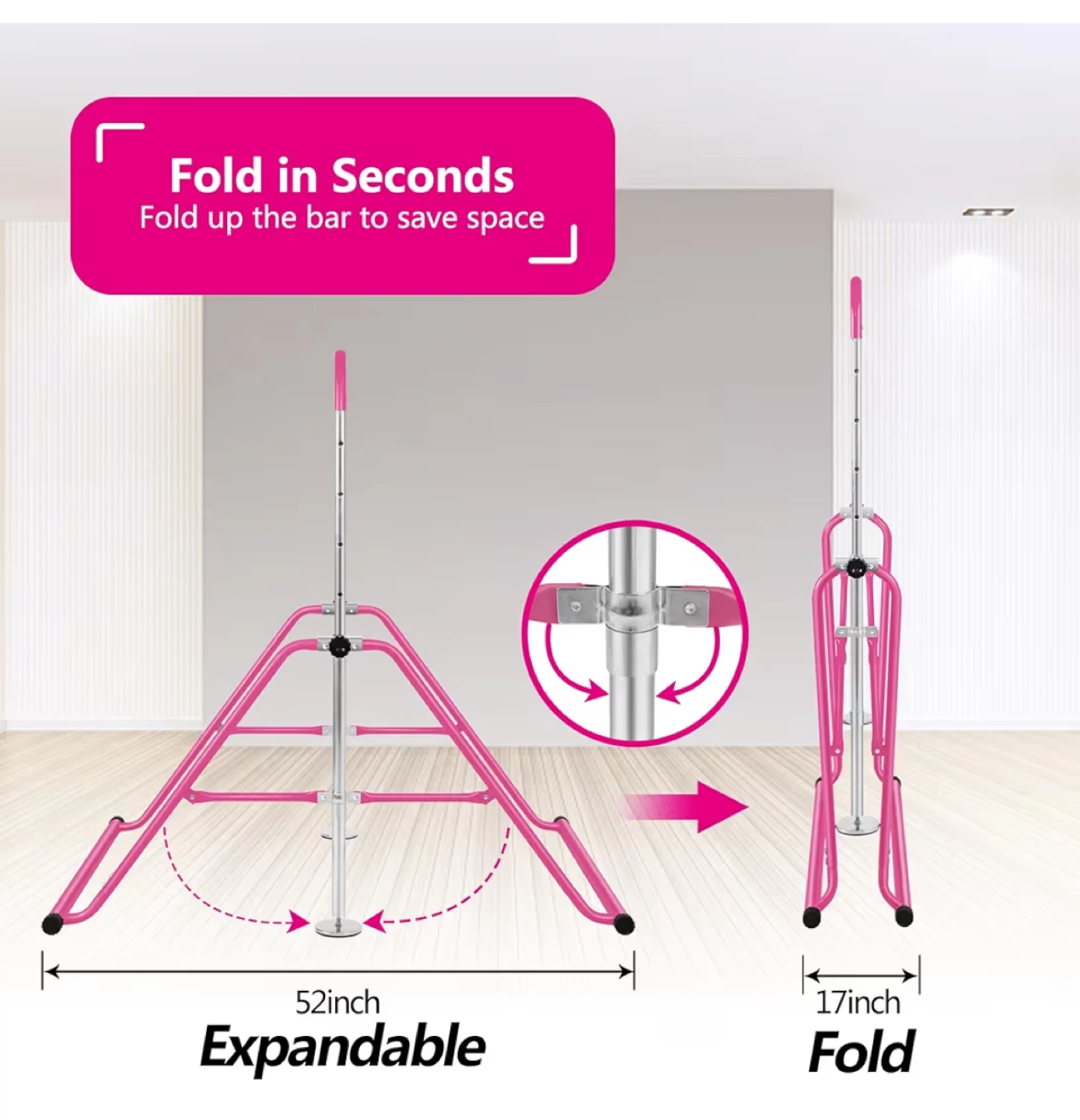 Pink Gymnastics Bar for Kids - photo 5