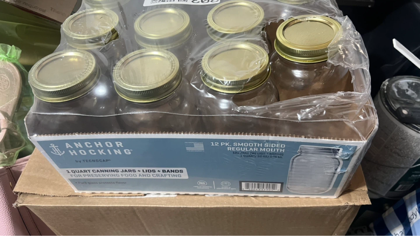 Anchor Hocking 1 Quart Canning Jars with Lids & Bands (12 Pack) - photo 2