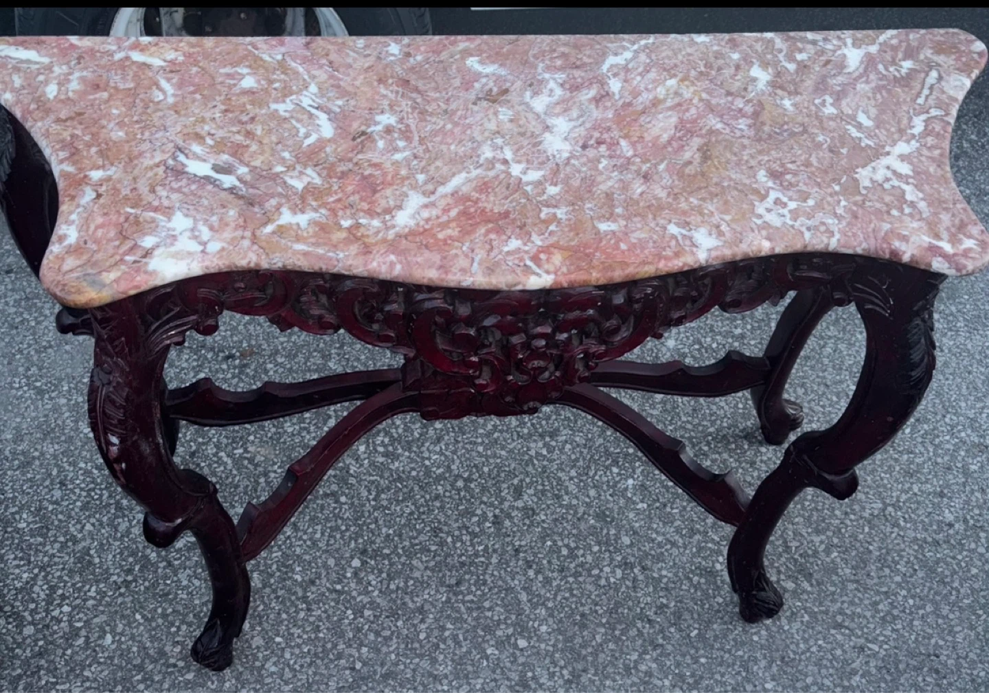 Vintage Marble Top Accent Table - photo 4