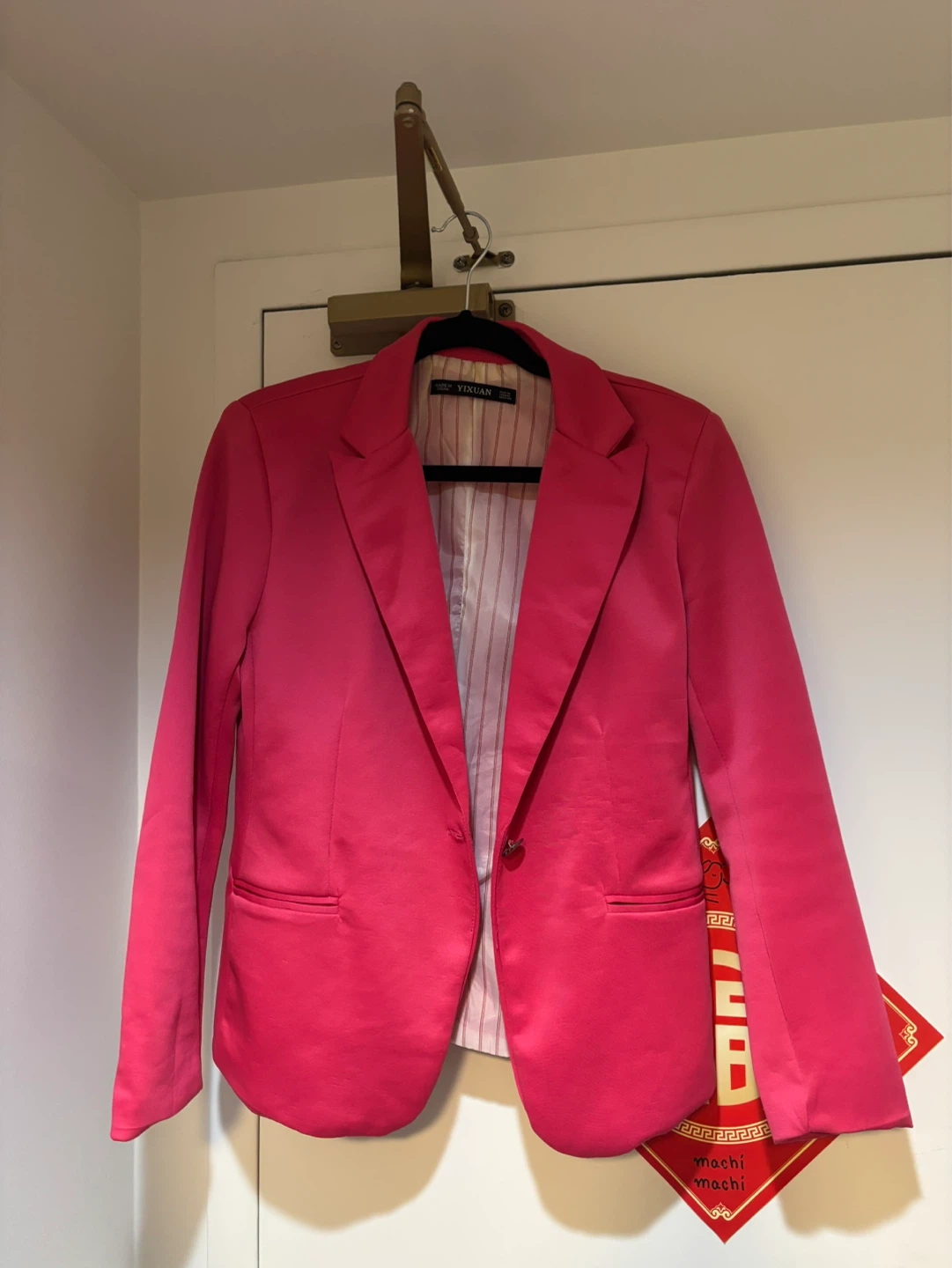 YIXUAN Women's Pink Blazer