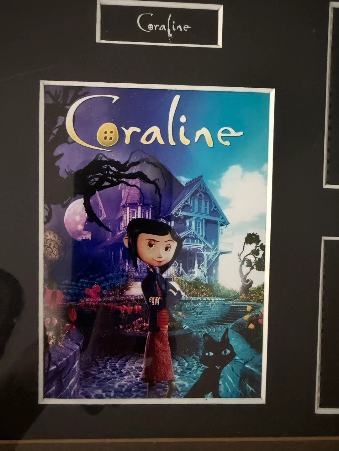 Framed Coraline Movie Poster with Film Cells - photo 4
