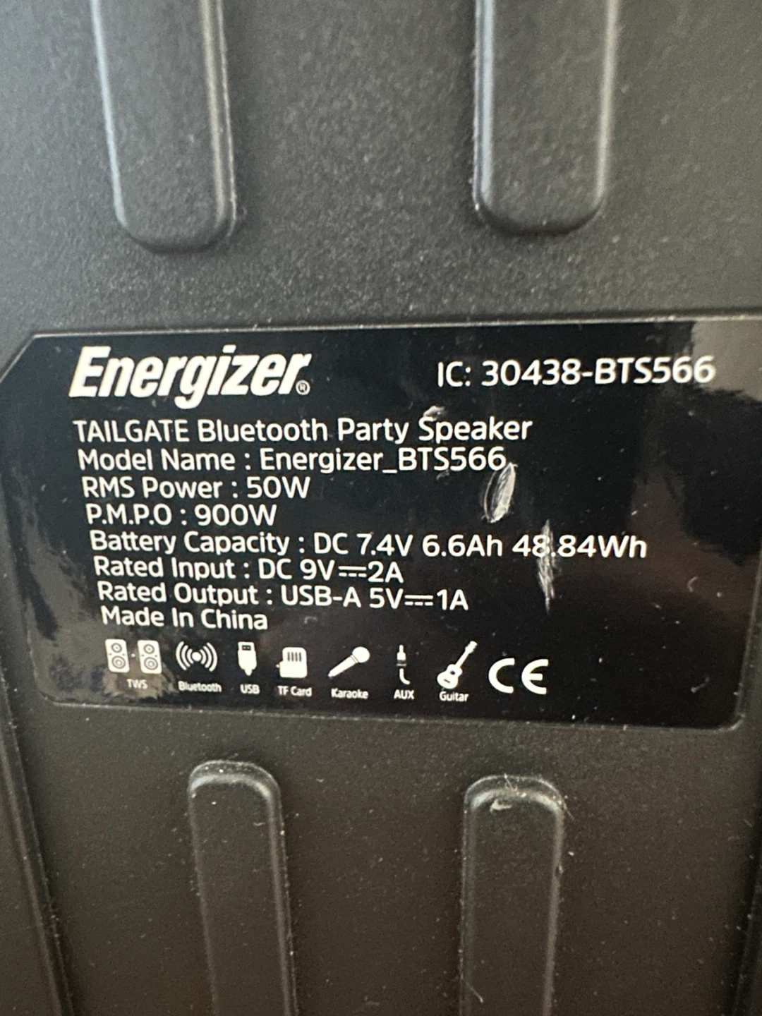 Energizer TAILGATE Bluetooth Party  Speaker - photo 2