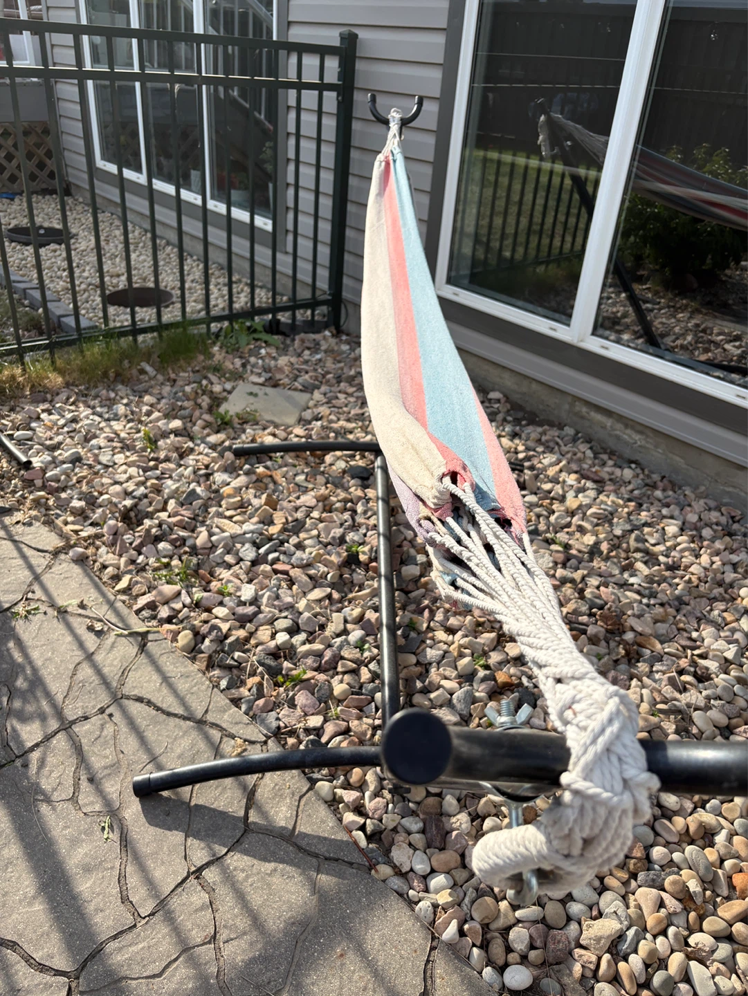Striped Hammock with Stand - photo 5