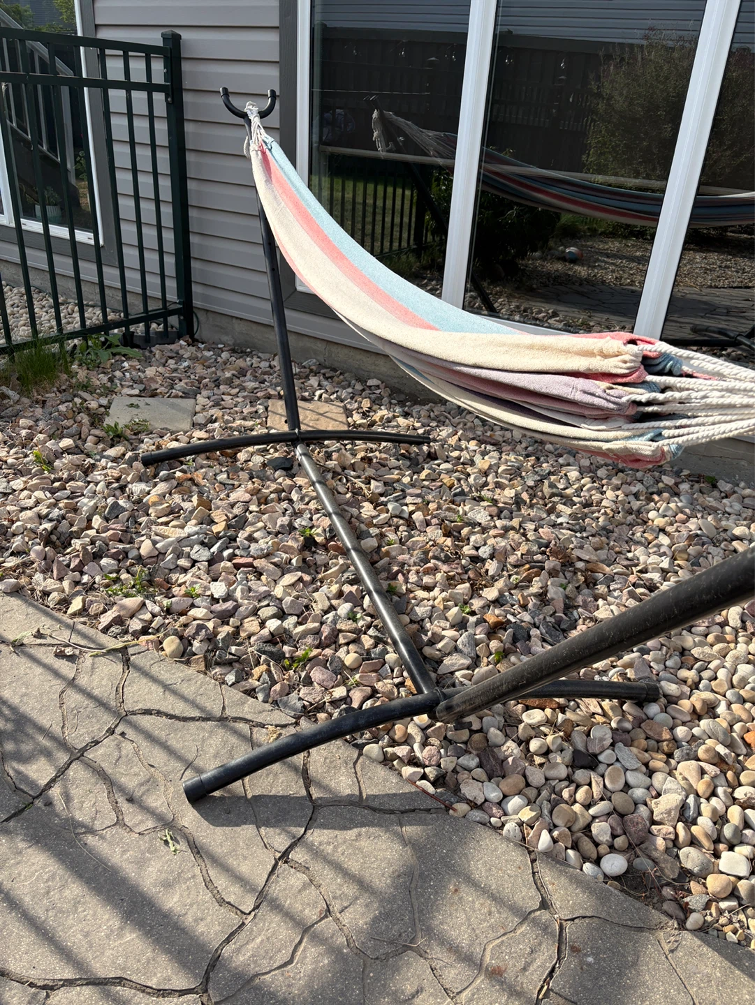 Striped Hammock with Stand - photo 4