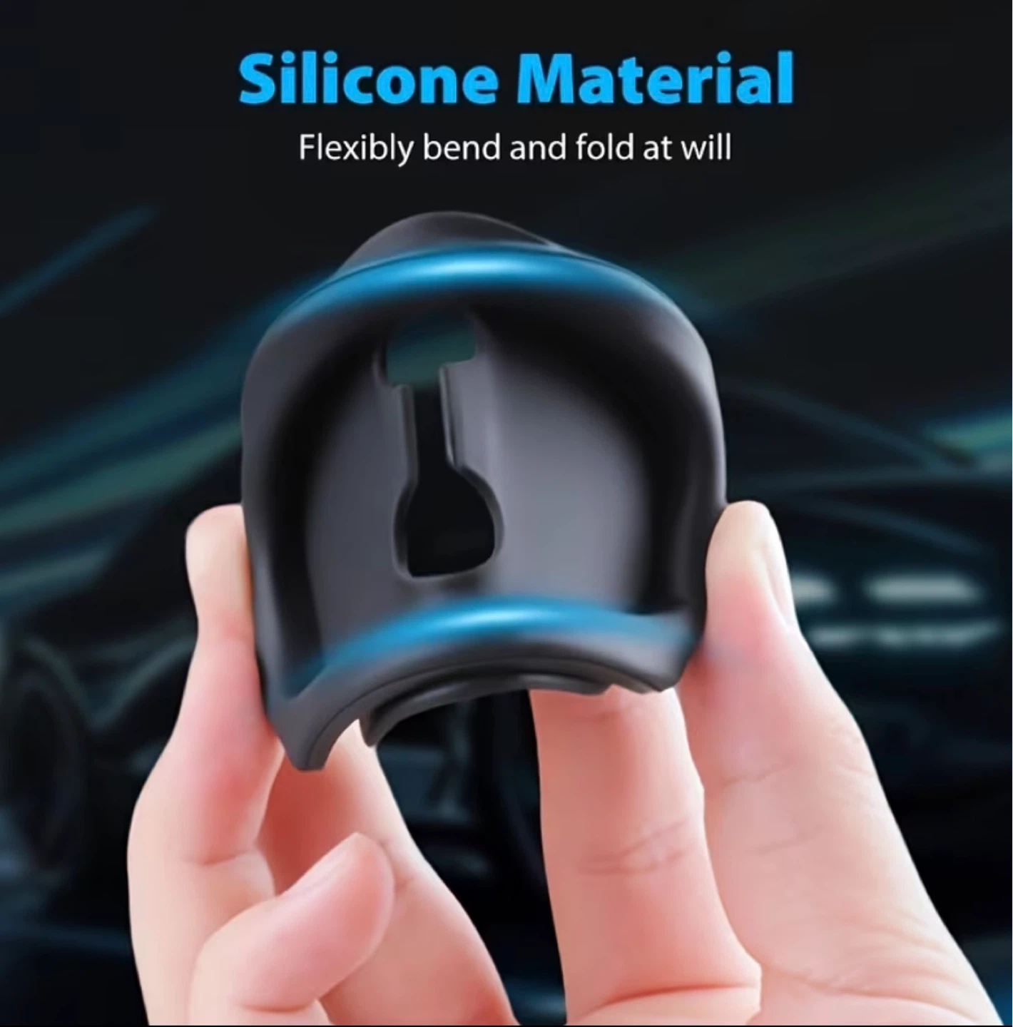 4 Pack Car Door Lock Cover Set - Black Silicone - photo 3