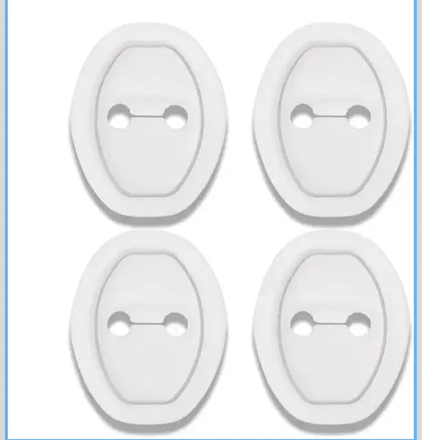 4 Pack Car Door Lock Cover Set - Black Silicone