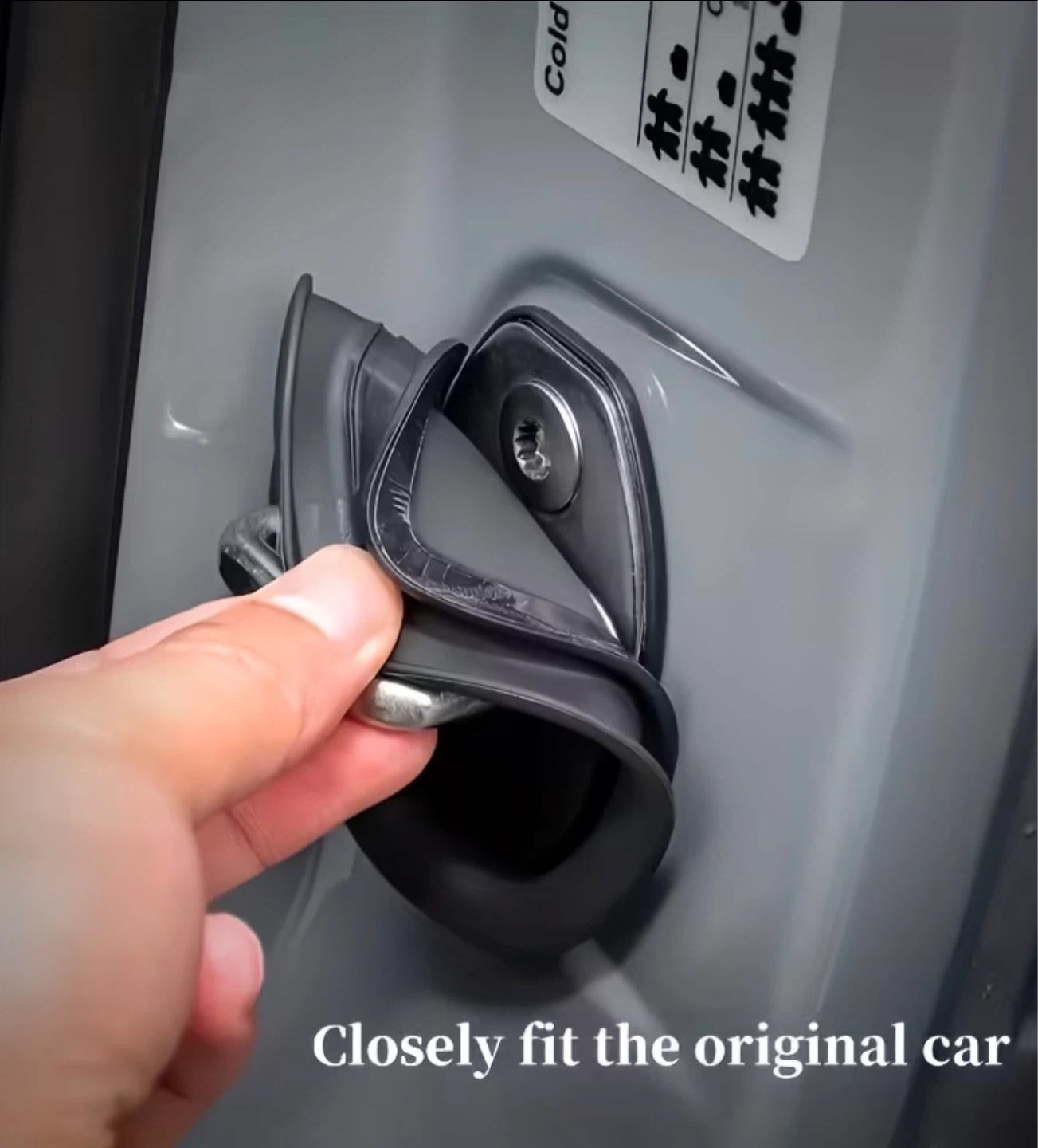 4 Pack Car Door Lock Cover Set - Black Silicone - photo 2