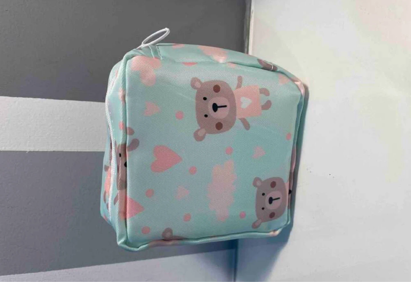 Mini travel makeup bag , cosmetic / pads organizer - photo 2