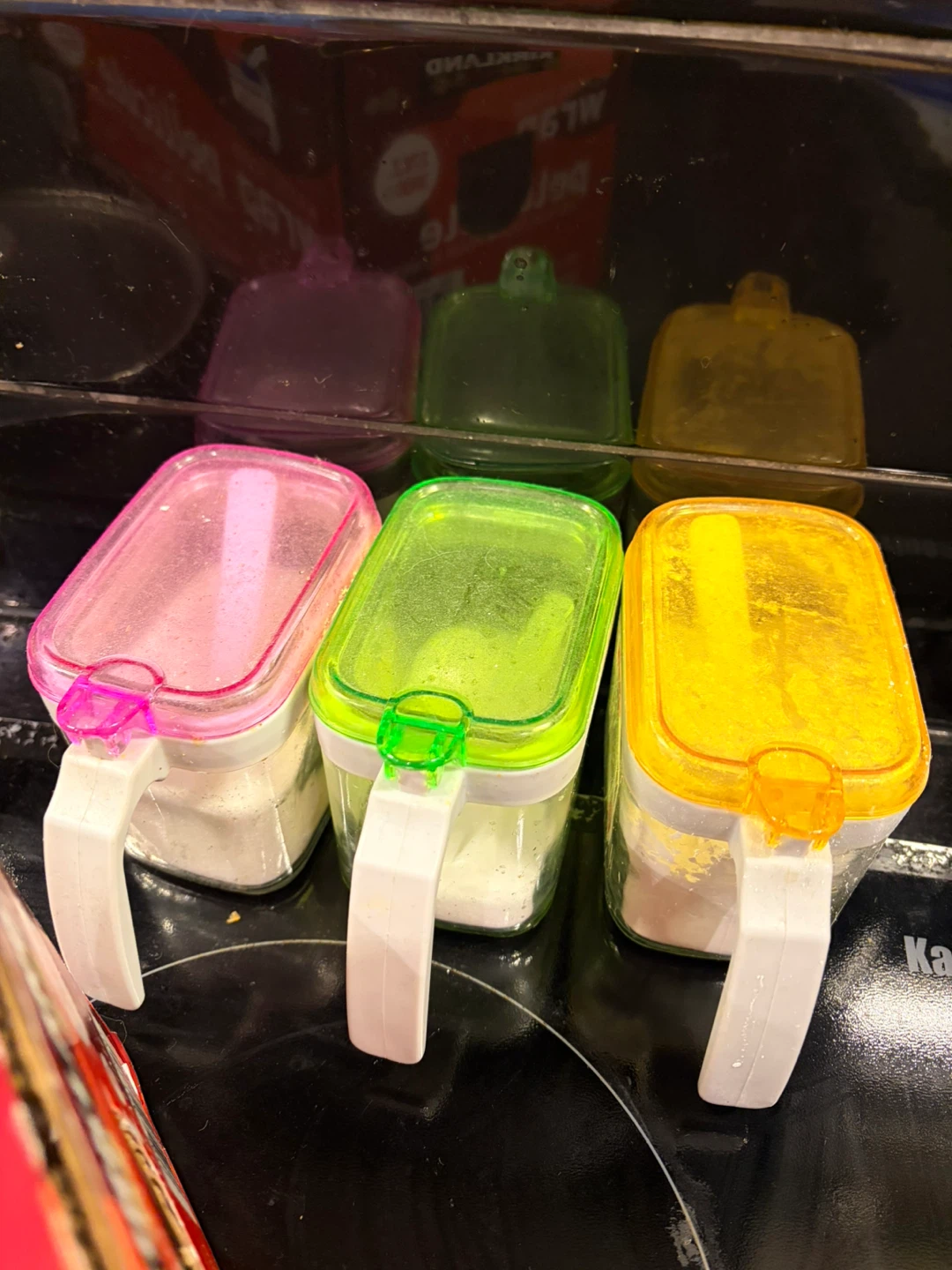 Set of 3 Colorful Spice Jars