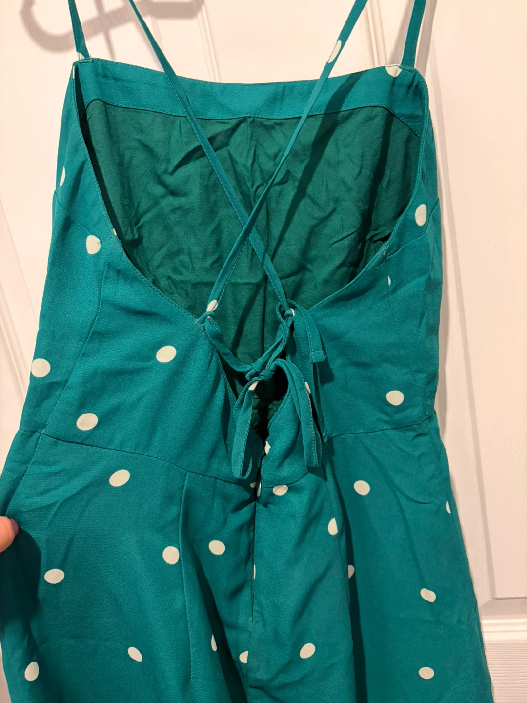 Teal Polka Dot Midi Dress - photo 2