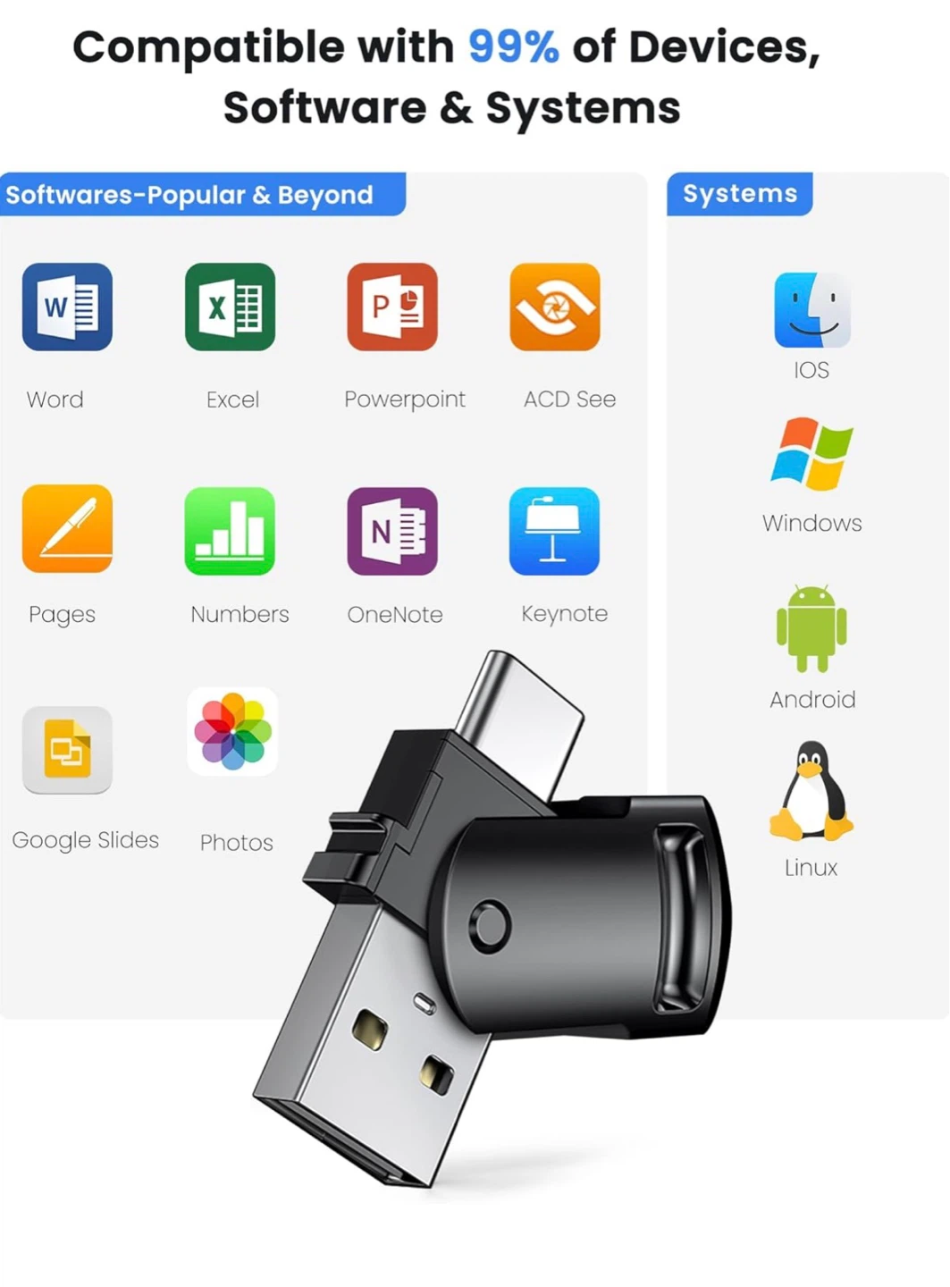 ELISWEEN USB Type C Wireless Presentation Clicker Remote - photo 3