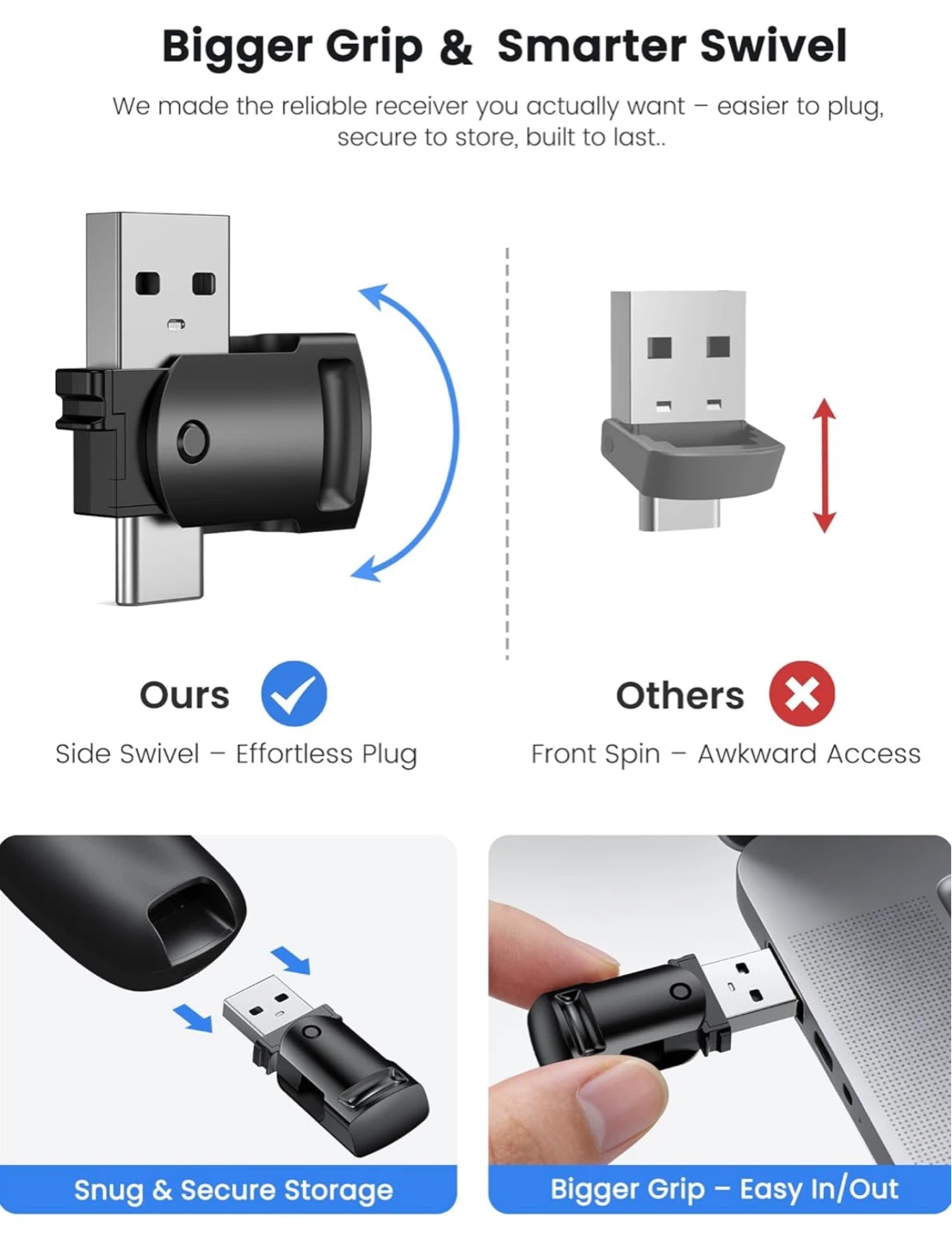 ELISWEEN USB Type C Wireless Presentation Clicker Remote - photo 5