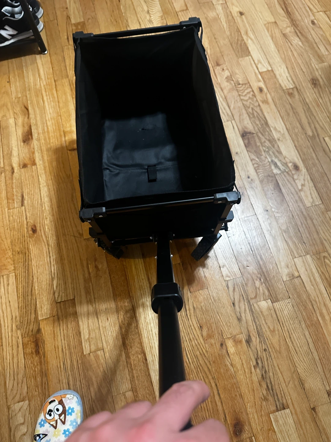 Black Folding Wagon with Handle