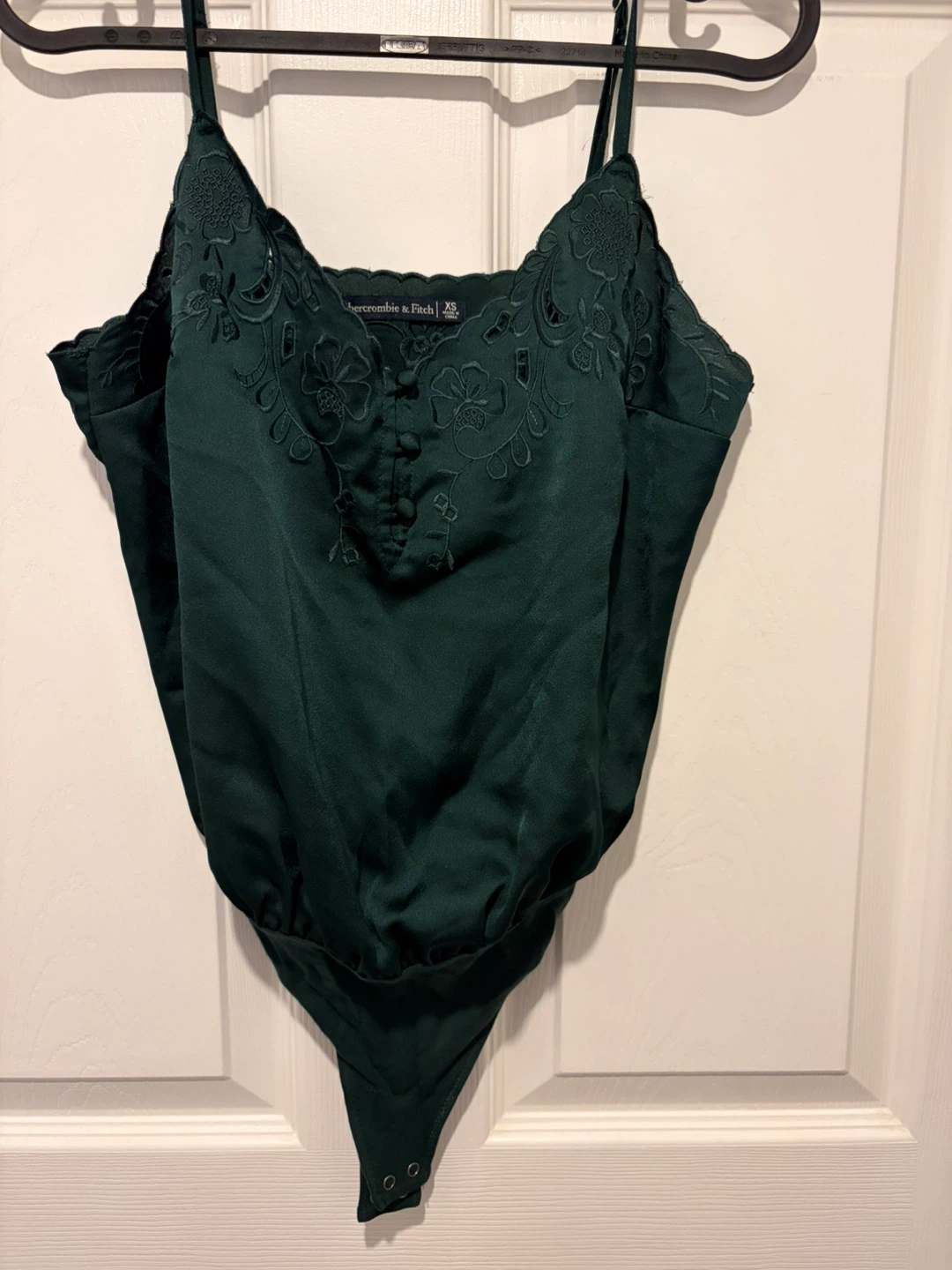 Abercrombie & Fitch Green Floral Bodysuit - XS
