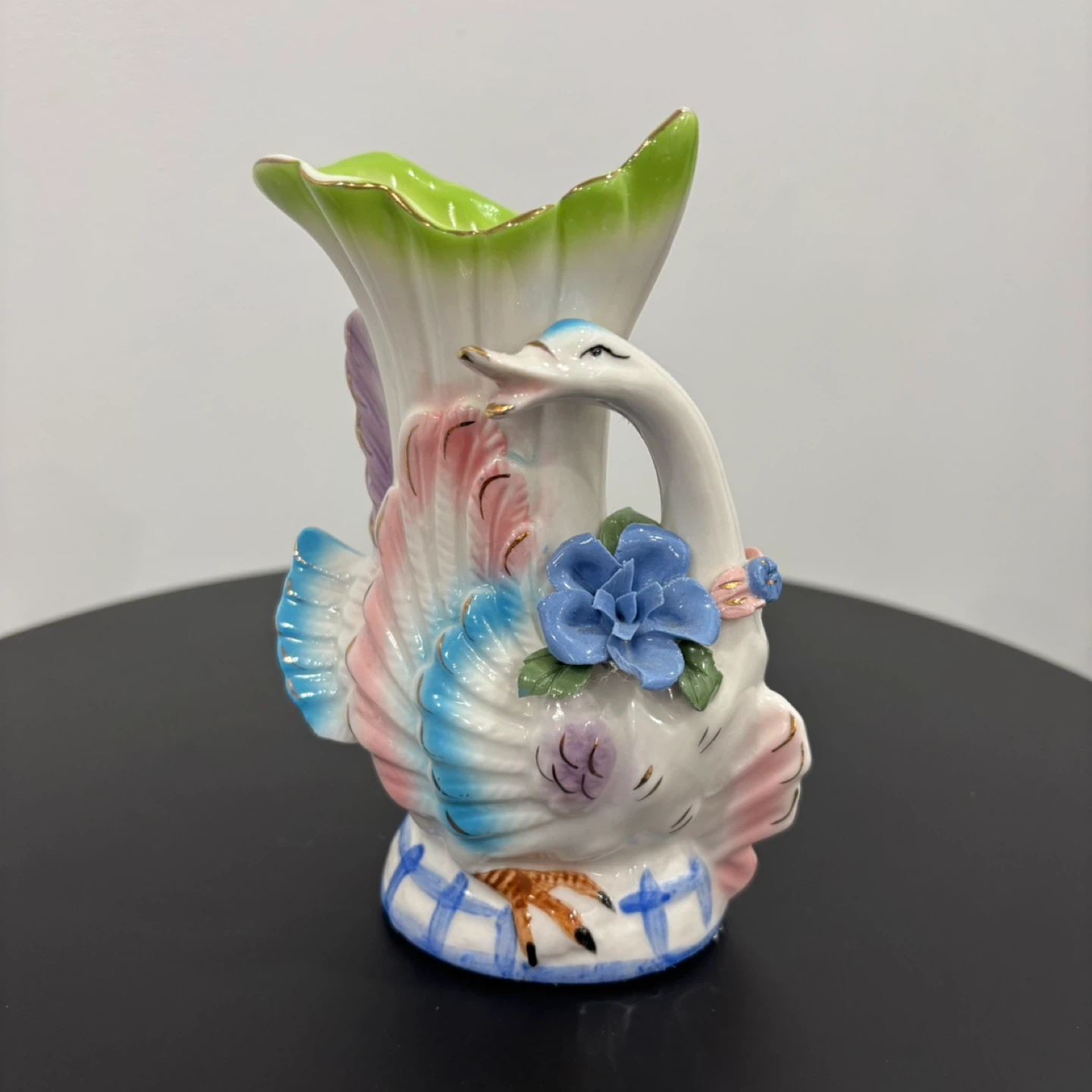 Vintage Ceramic Swan Bud Vase
