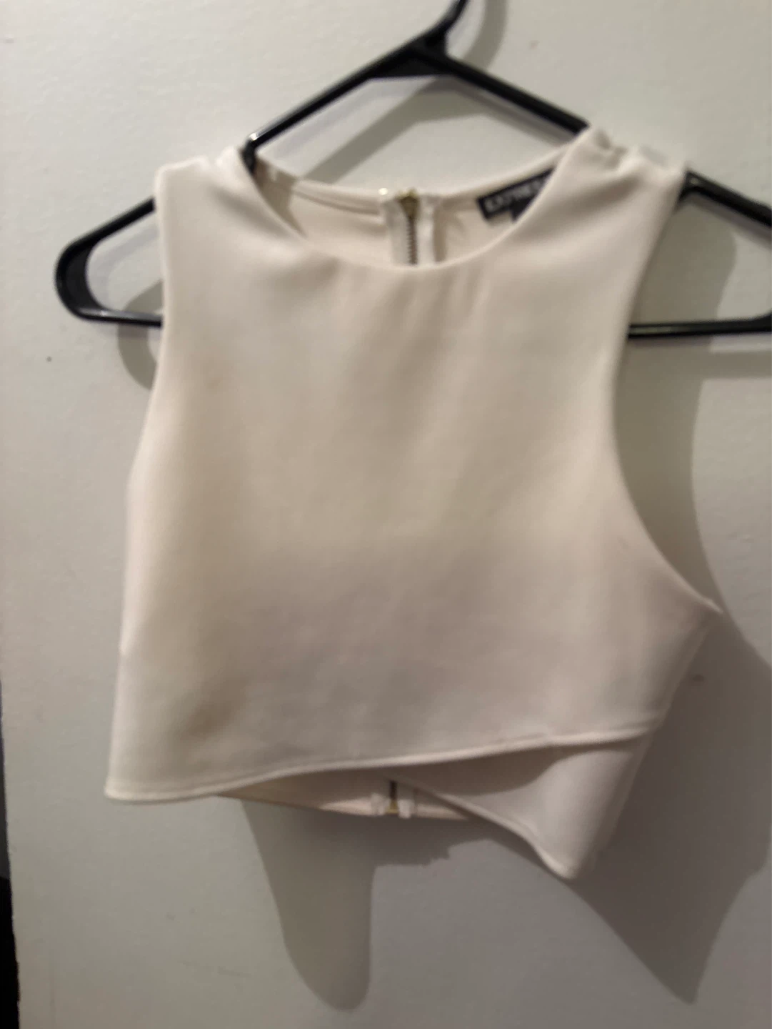 Express Cream Cut-Out Crop Top