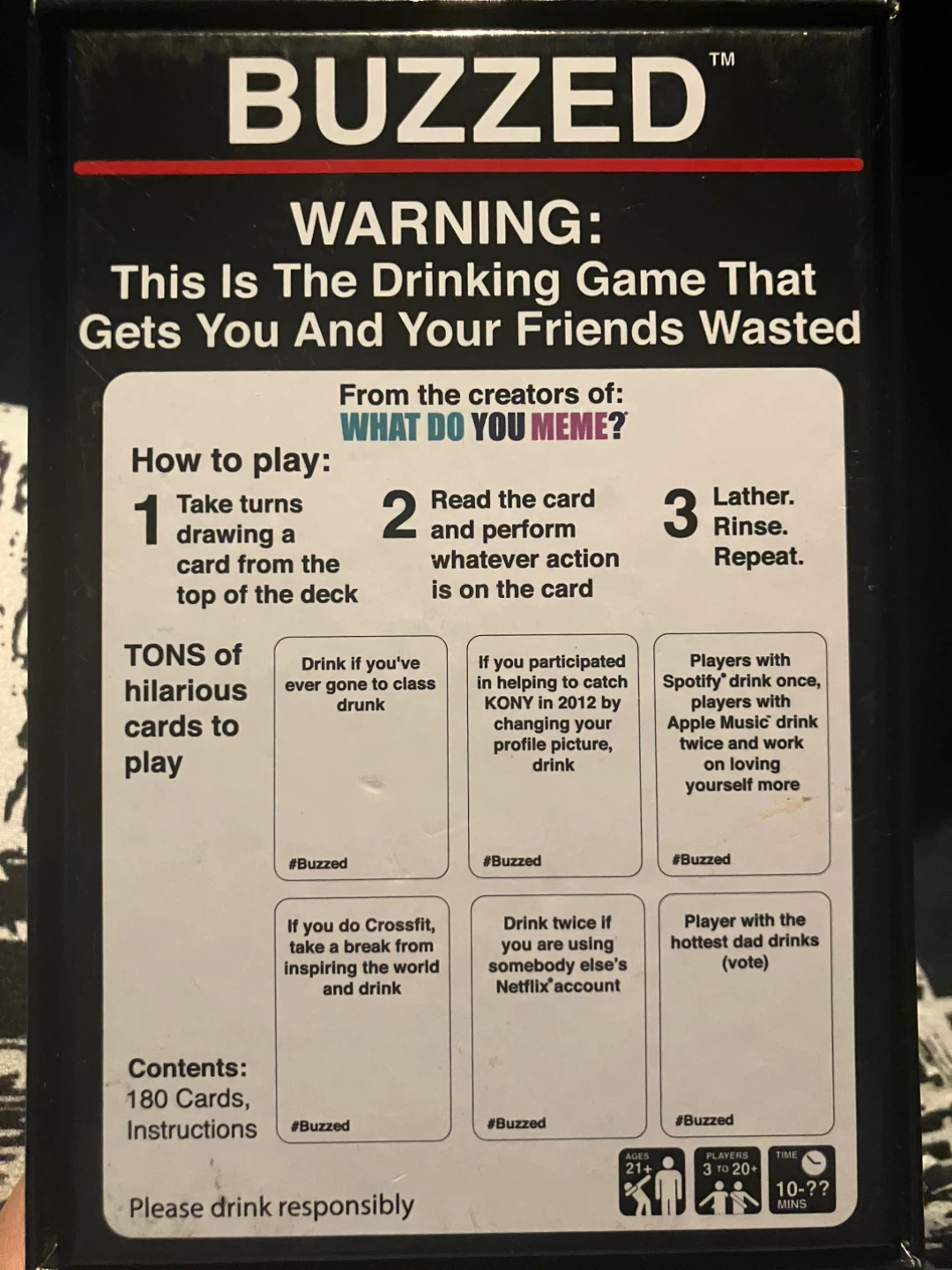 PARTY GAME: Buzzed (Hydration Drinking Game) - photo 2