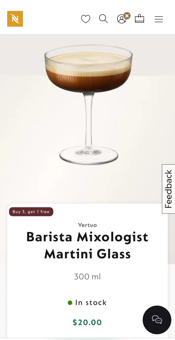 Nespresso Barista Mixologist Martini Glass - photo 2