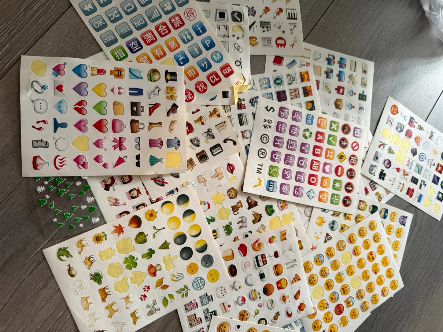 Assorted Sticker Sheets - Icons, Emojis, Zodiac and More
