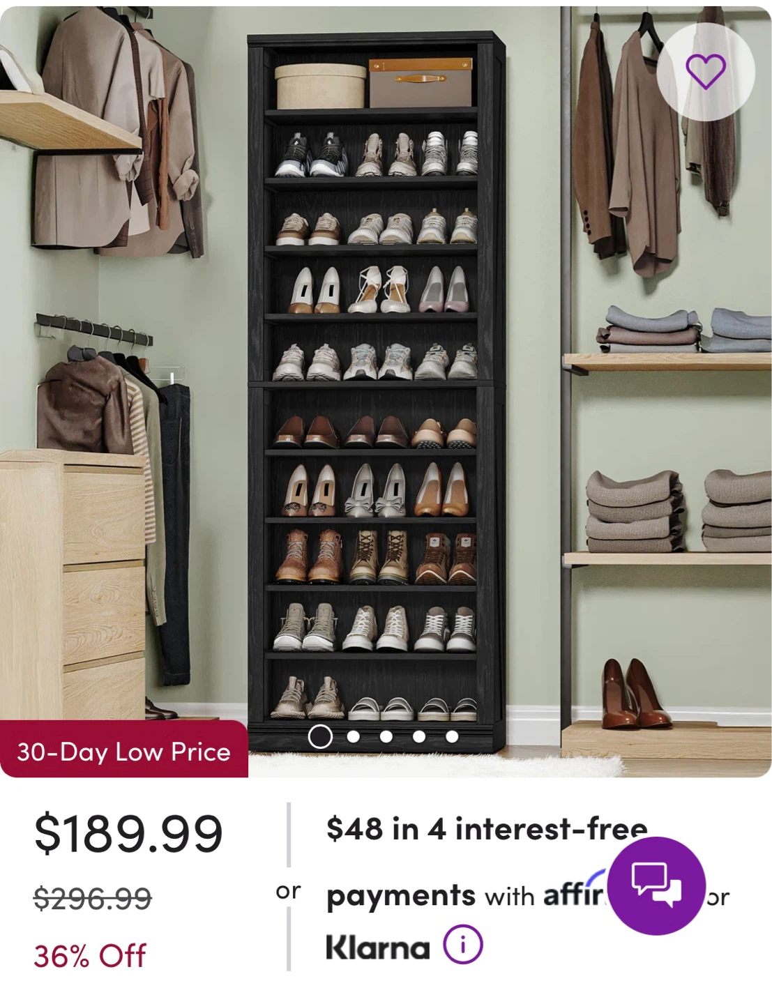 New Tall Black Bookcase / Storage Shelf