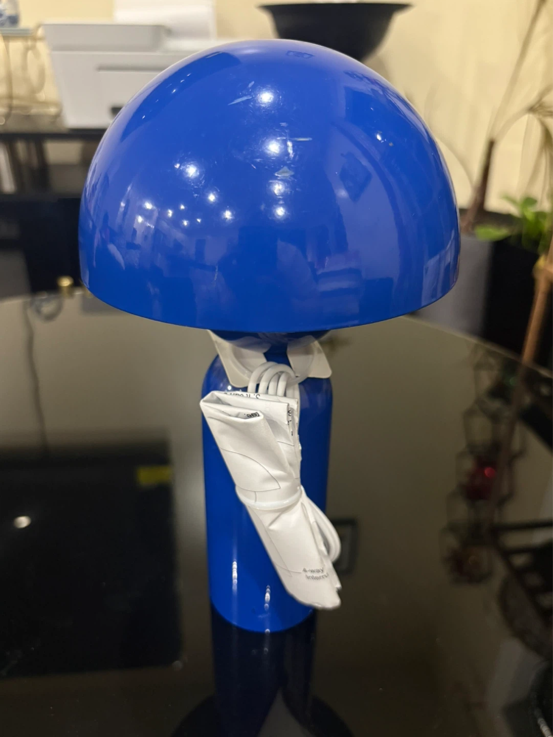 Blue Mushroom Desk Lamp with USB Cord - photo 2