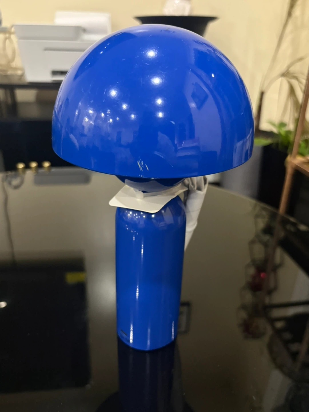 Blue Mushroom Desk Lamp with USB Cord