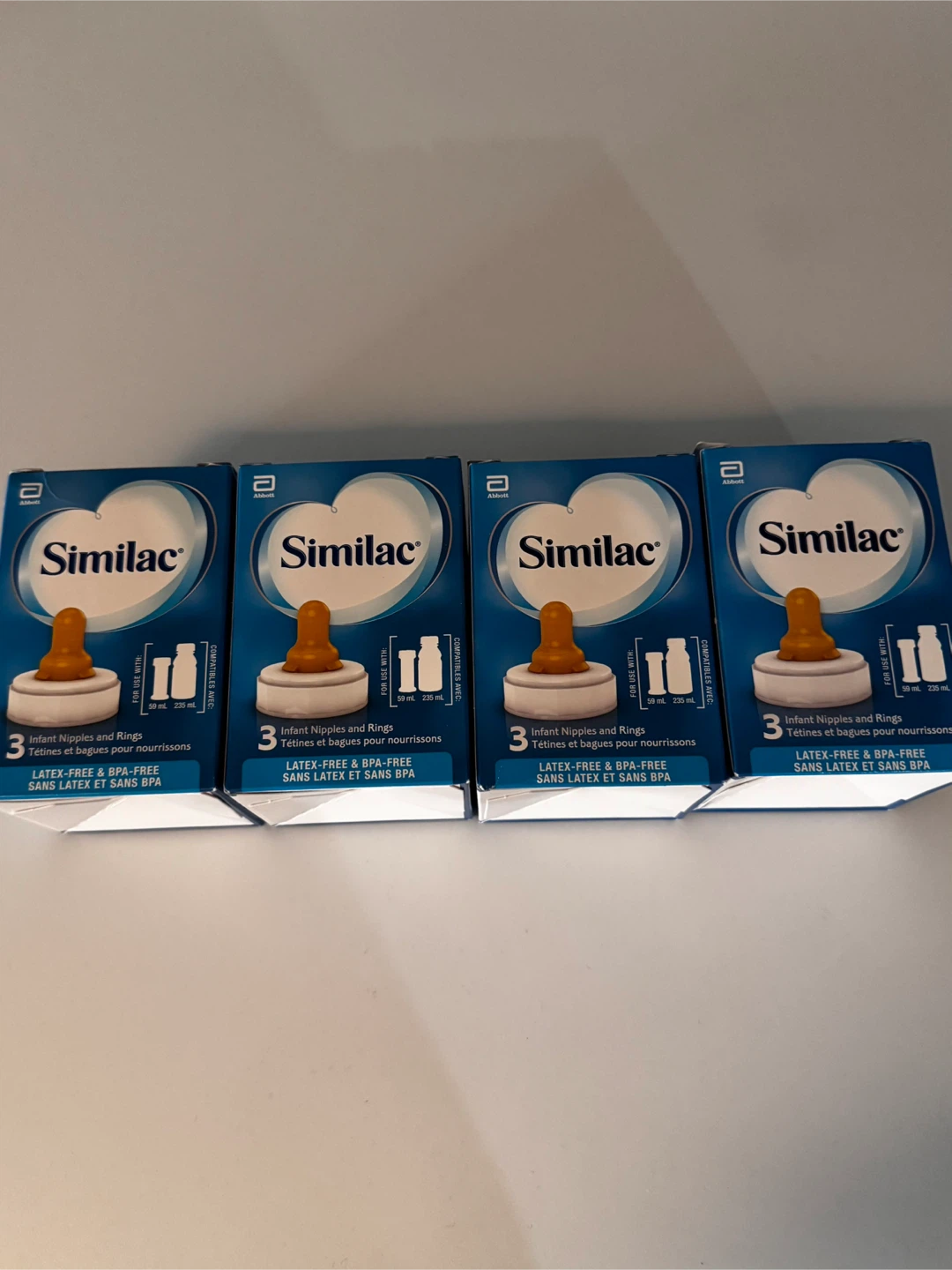 Similac Infant Nipples and Rings - Size 3 - Latex & BPA-Free