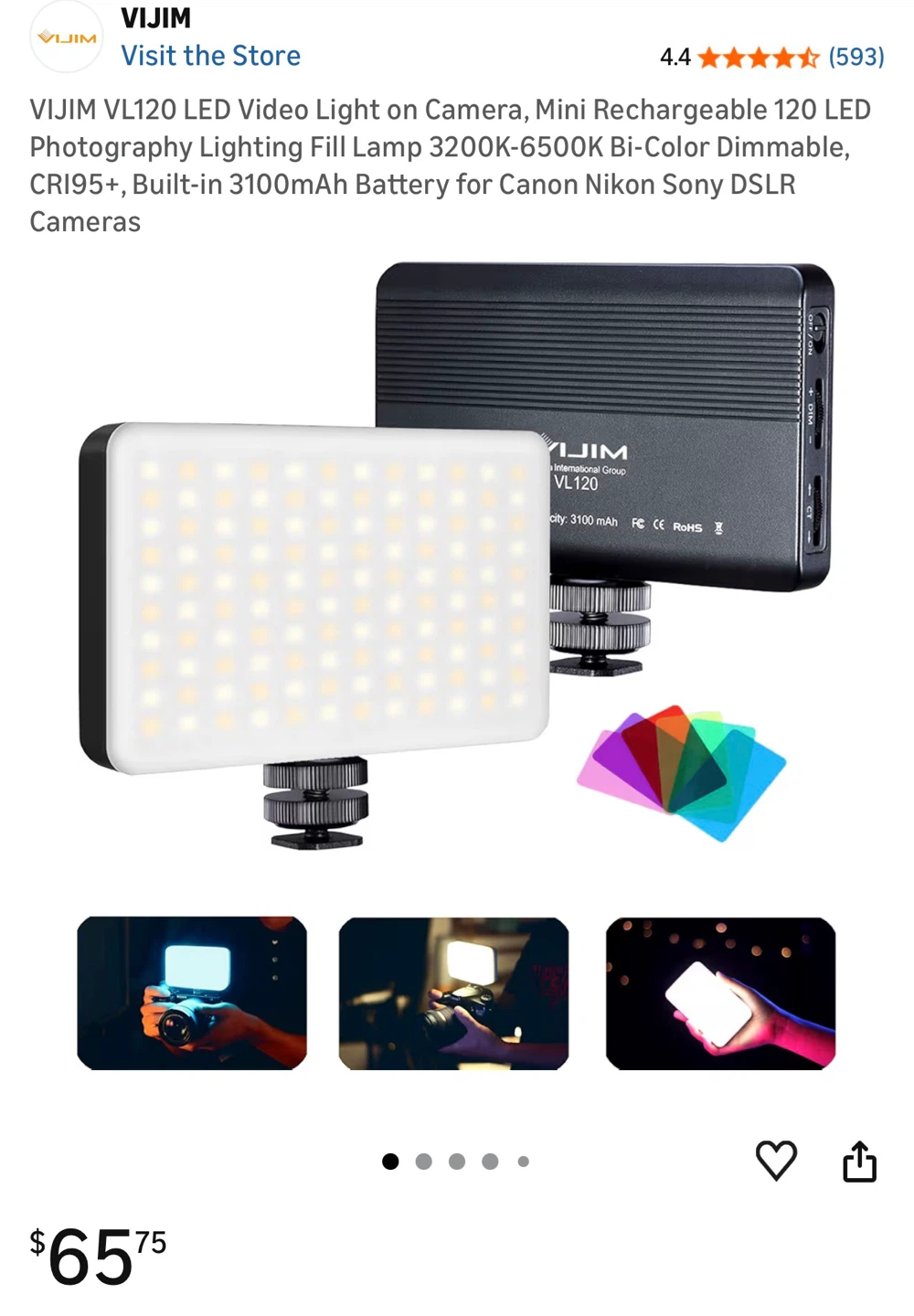 VIJIM VL120 Bi-Color LED Video Light - photo 3