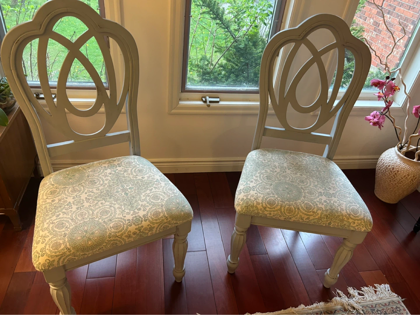 Set of 2 Light Blue Upholstered Chairs