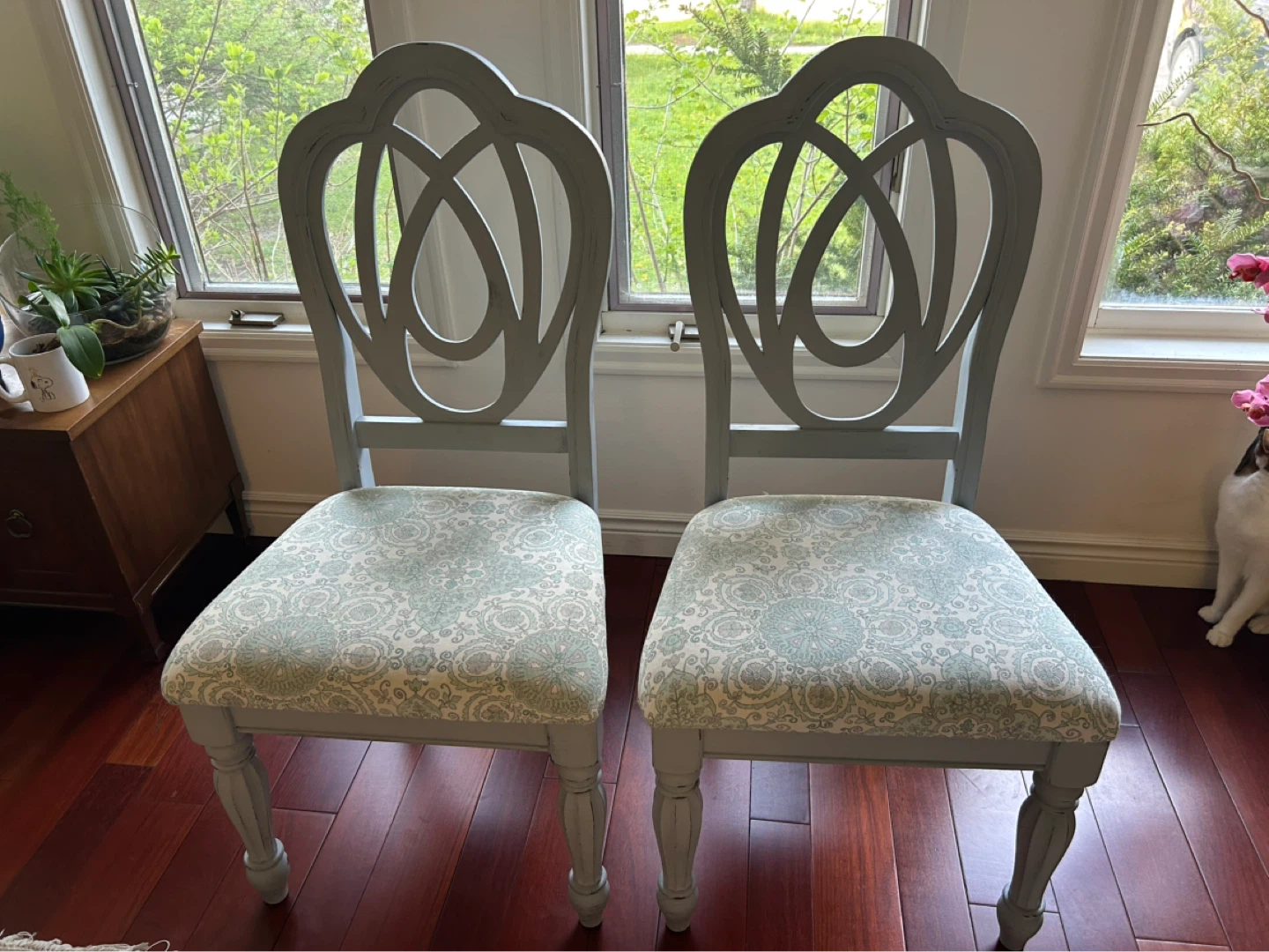 Set of 2 Light Blue Upholstered Chairs - photo 2
