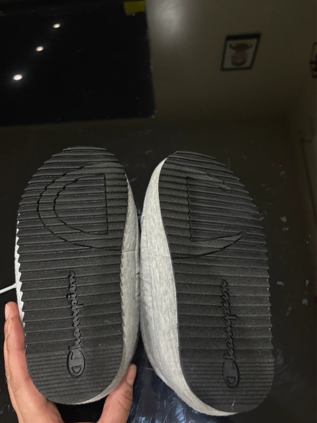 Champion Gray Fleece Lined Slippers - Women's M4/W6 - photo 4