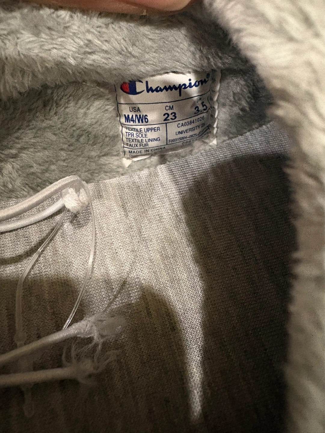 Champion Gray Fleece Lined Slippers - Women's M4/W6 - photo 5