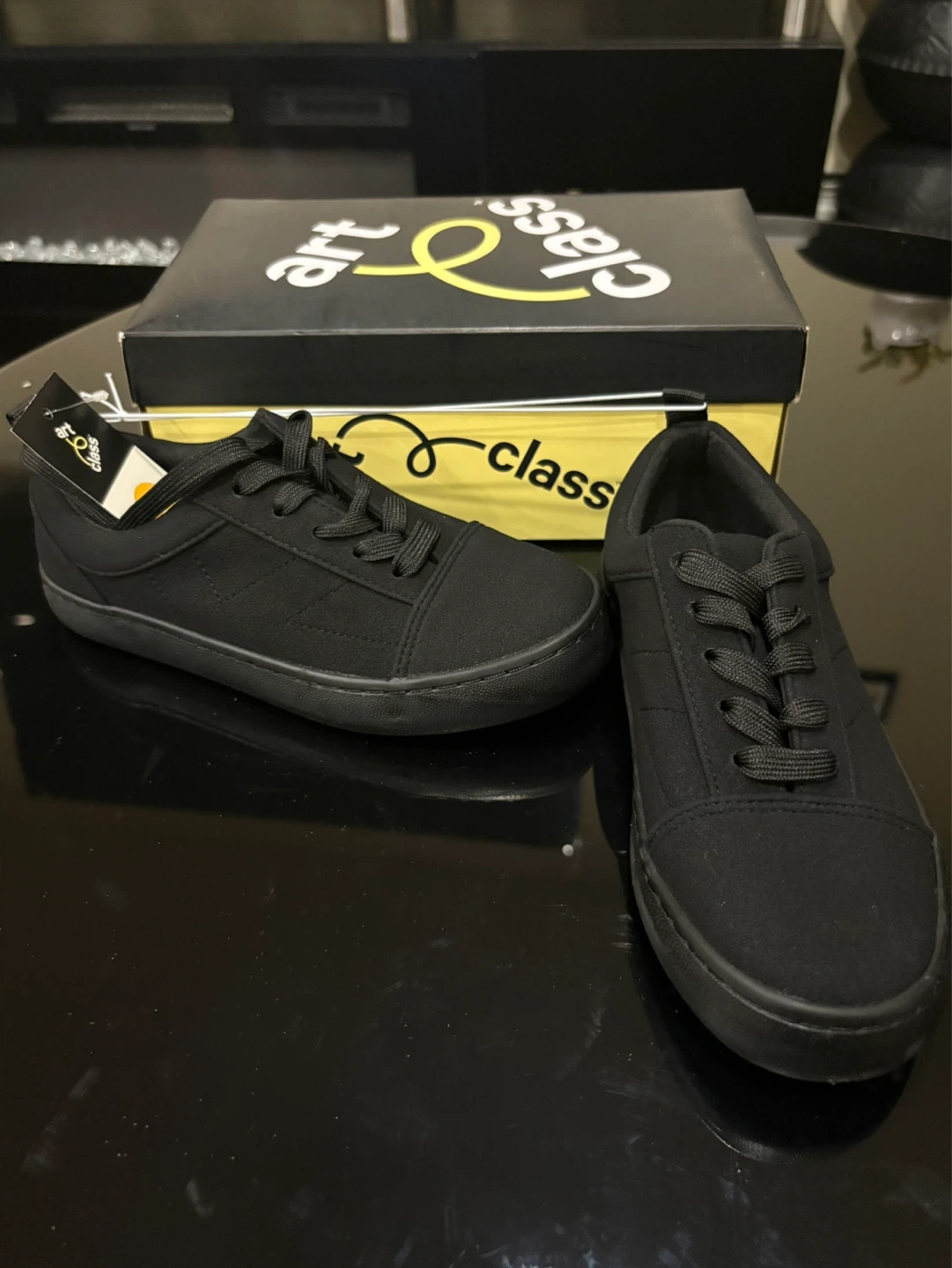 Art Class Black Canvas Sneakers - Size 1 - photo 3