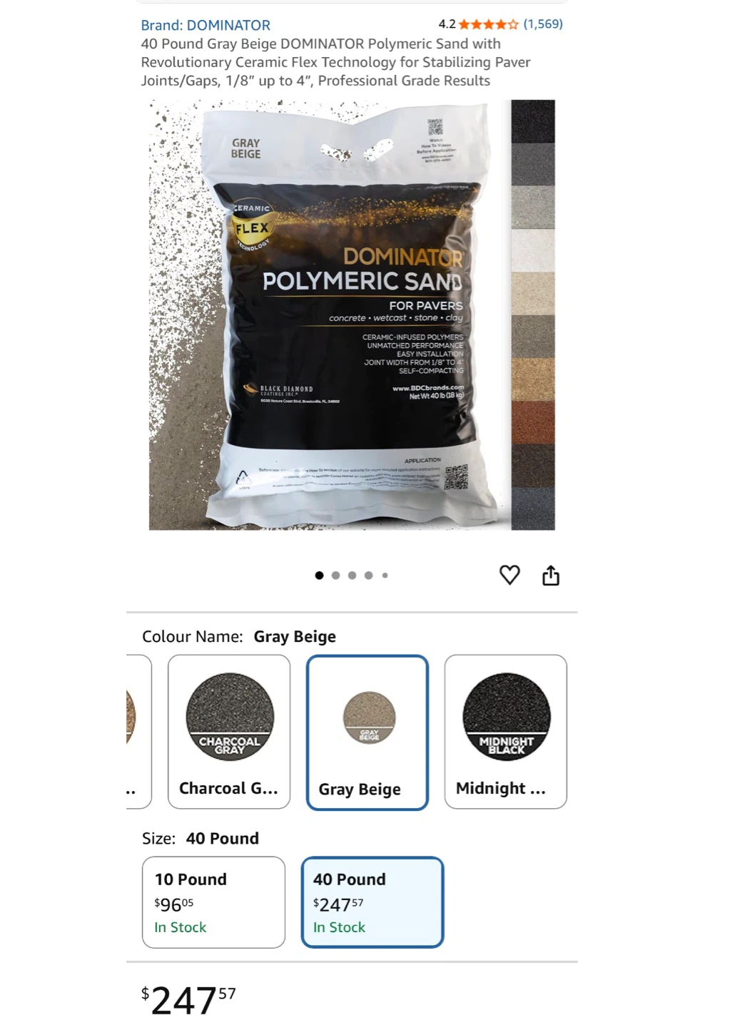 DOMINATOR 40 Pound Gray Beige Polymeric Sand