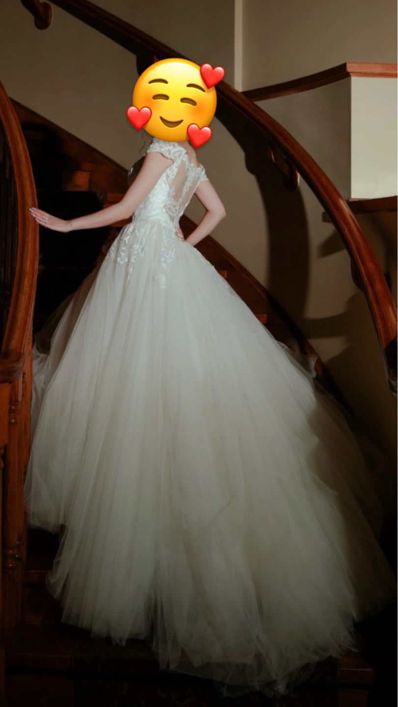 White Wedding Dress with Lace Details