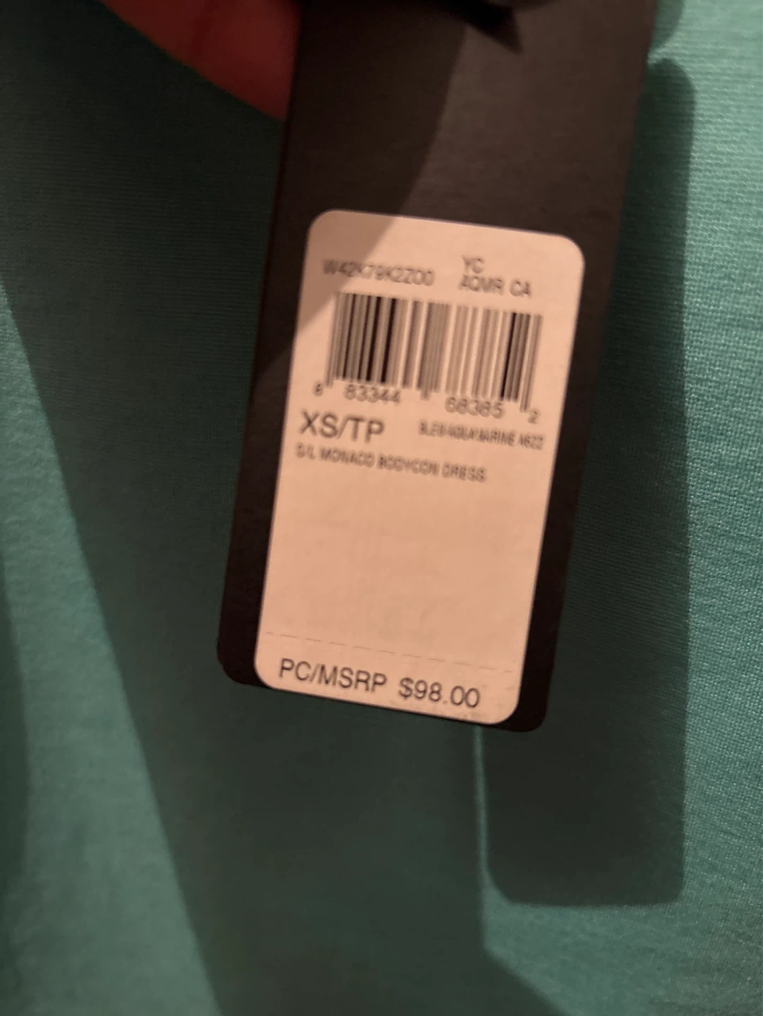 Guess "Sil Monaco" Bodycon Dress XS/TP Aqua - photo 4