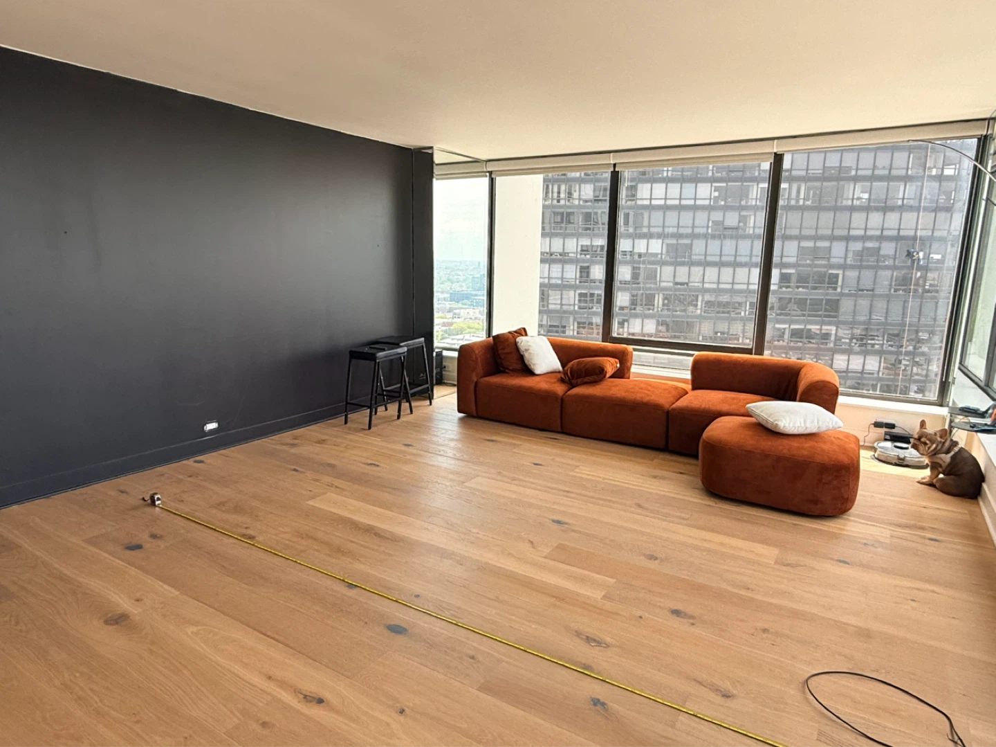 Burnt Orange Sectional Sofa with Ottoman - photo 5
